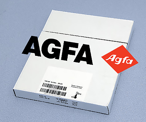 100 sheet Agfa half speed blue xray film